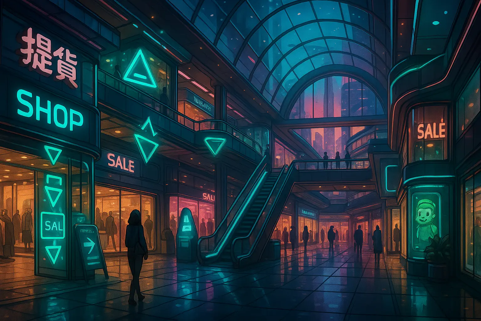 Futuristic AI Mall