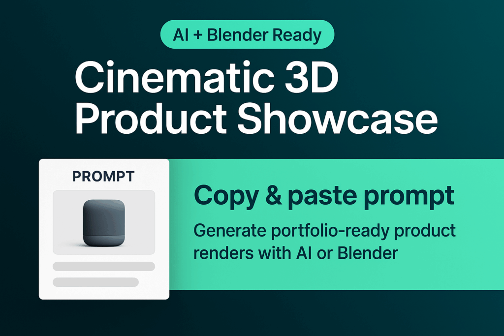 Cinematic 3D Product Showcase (AI + Blender Ready)