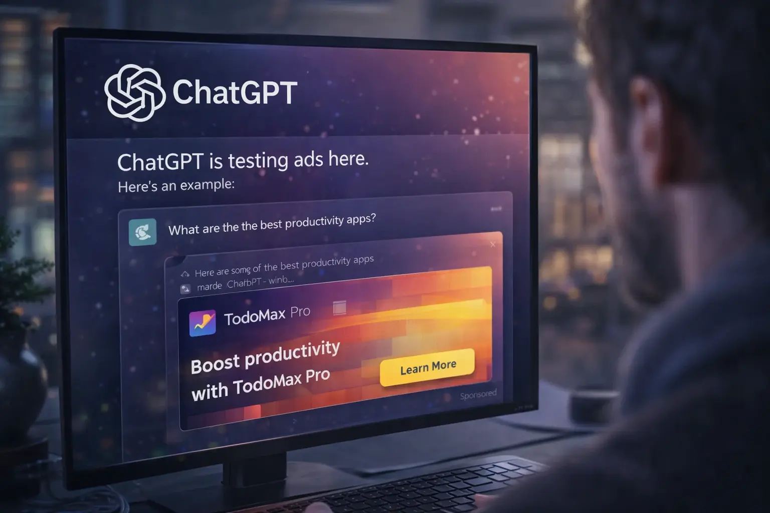 Abstract illustration of data centers and AI compute