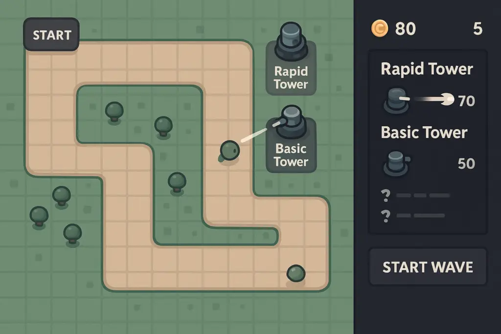 Featured image for MiniTower Builder — Create a Micro Tower Defense Game in One HTML File