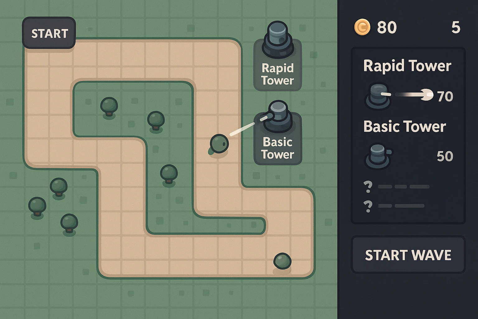 MiniTower Builder — Create a Micro Tower Defense Game in One HTML File