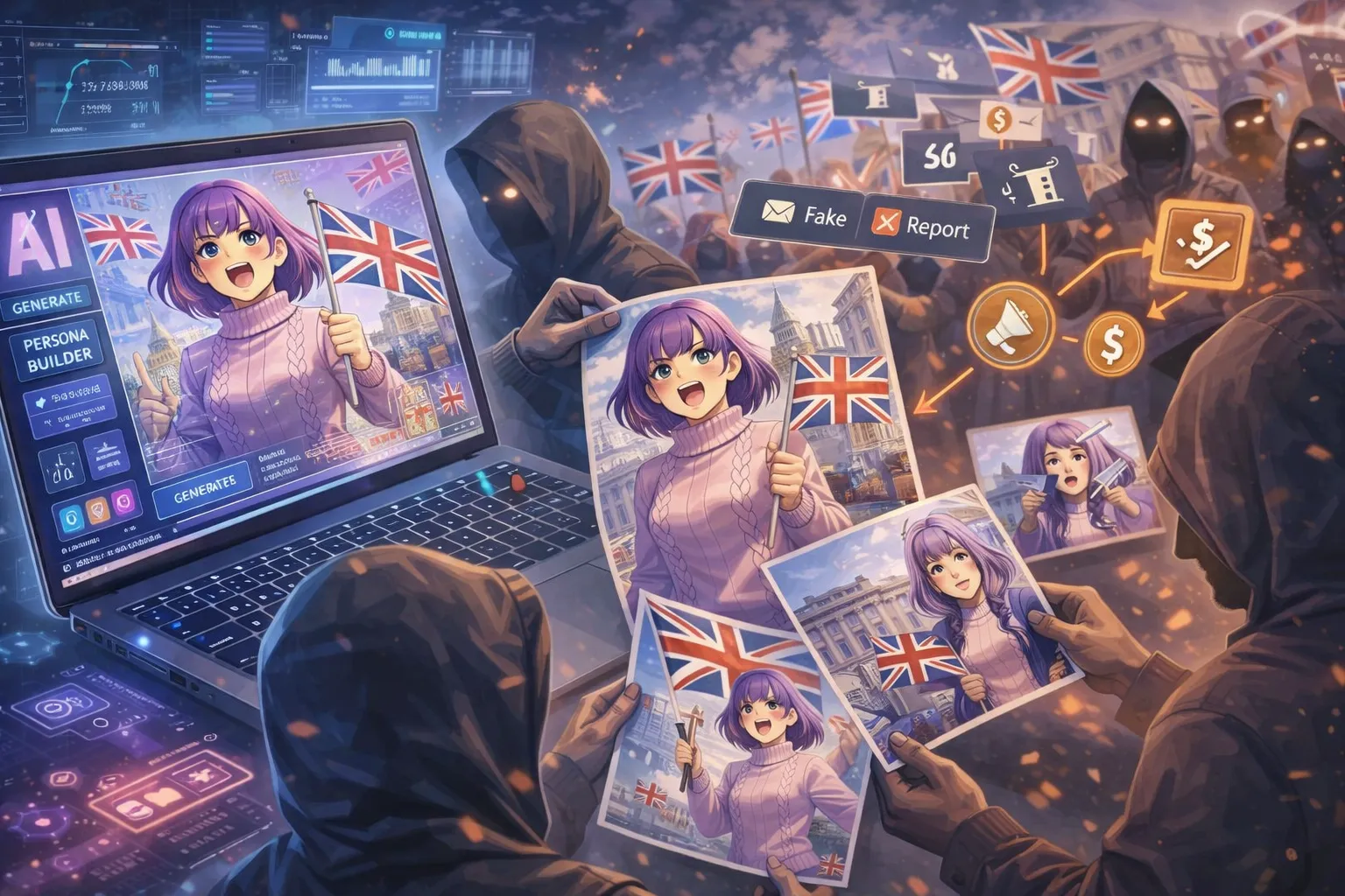 AI-generated imagery and online narratives