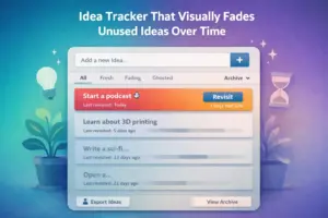 Build an Idea Tracker That Visually Fades Unused Ideas Over Time