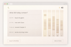 Build a Personal “What I Did Today” Activity Log Web App (Offline, One File)