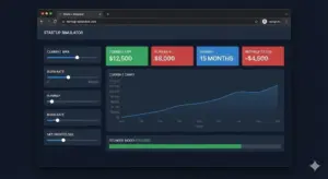 Build an Interactive Startup Simulator Dashboard That Visualizes Growth, Burn Rate, and Runway in Real Time