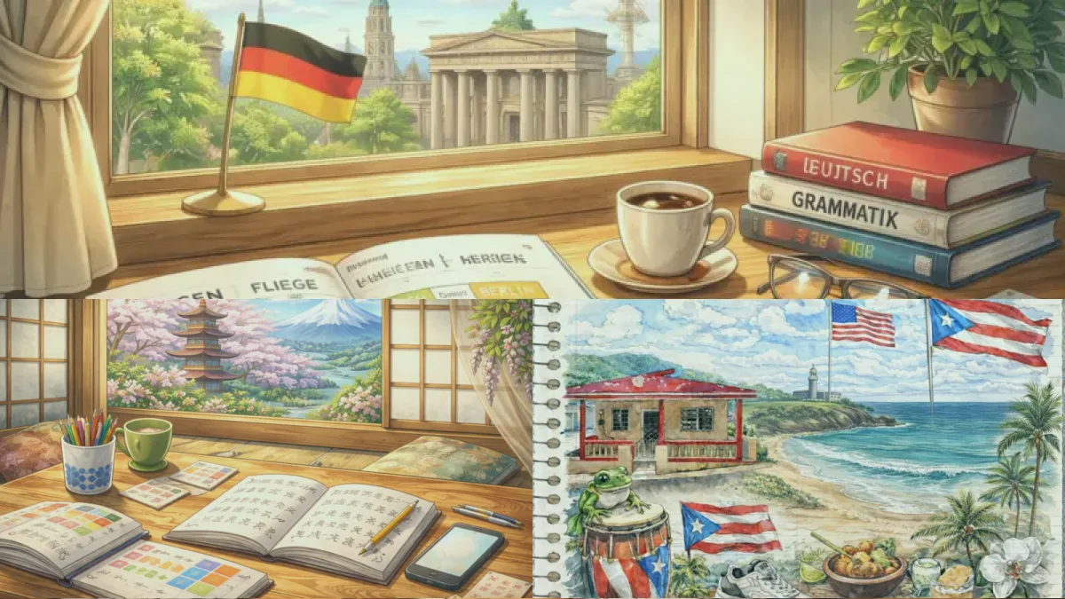 Learn How Spanish, Japanese, and German Sentences Actually Work remix collection with 3 prompts